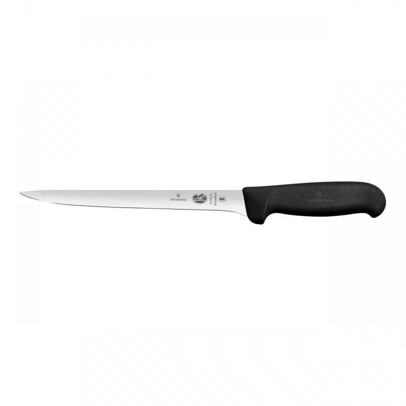 Victorinox Filleting Knife Flexible Narrow Blade Fibrox 20cm | Black