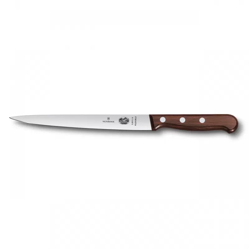 Victorinox Filleting Knife Extra Flexible Narrow Blade 18cm | Wood