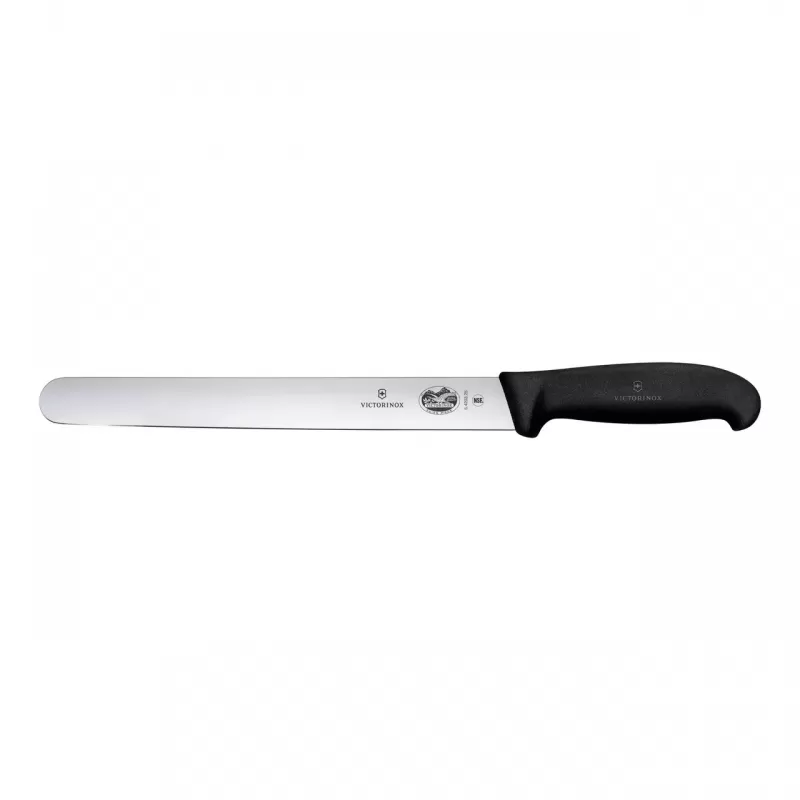 Victorinox Slicing Knife Round Straight Edge Fibrox 36cm | Black