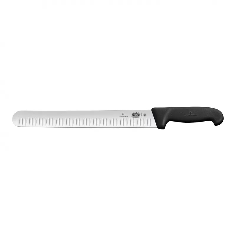 Victorinox Slicing Knife Fluted Blade Fibrox 30cm | Black
