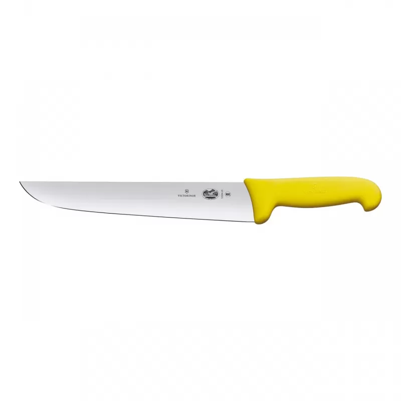Victorinox Butcher Knife Straight Edge Blade Fibrox 18cm | Yellow
