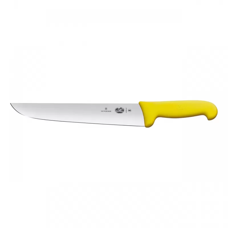 Victorinox Butcher Knife Straight Edge Blade Fibrox 28cm | Yellow