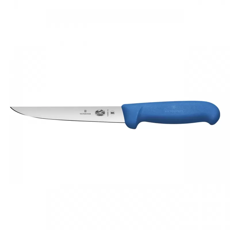Victorinox Boning Knife Straight Wide Blade Fibrox 15cm | Blue