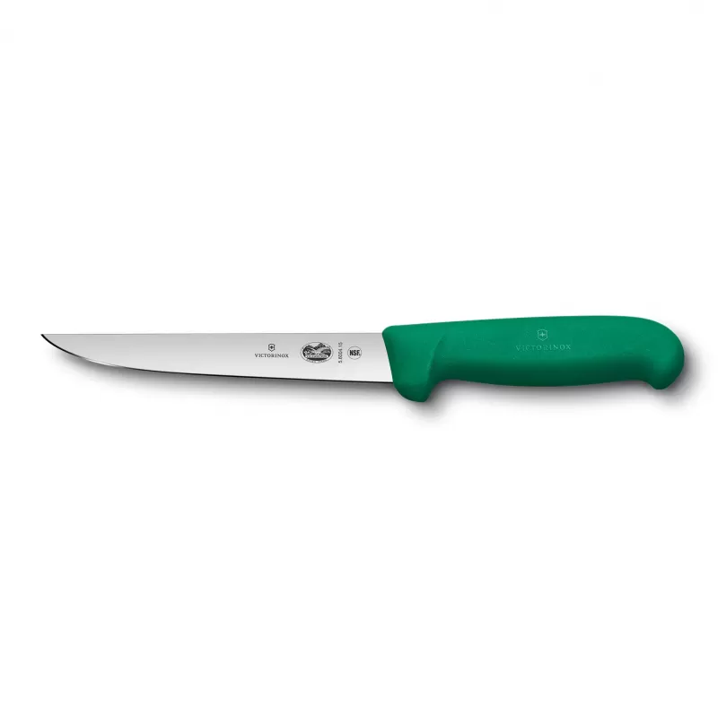 Victorinox Boning Knife Straight Wide Blade Fibrox 15cm | Green