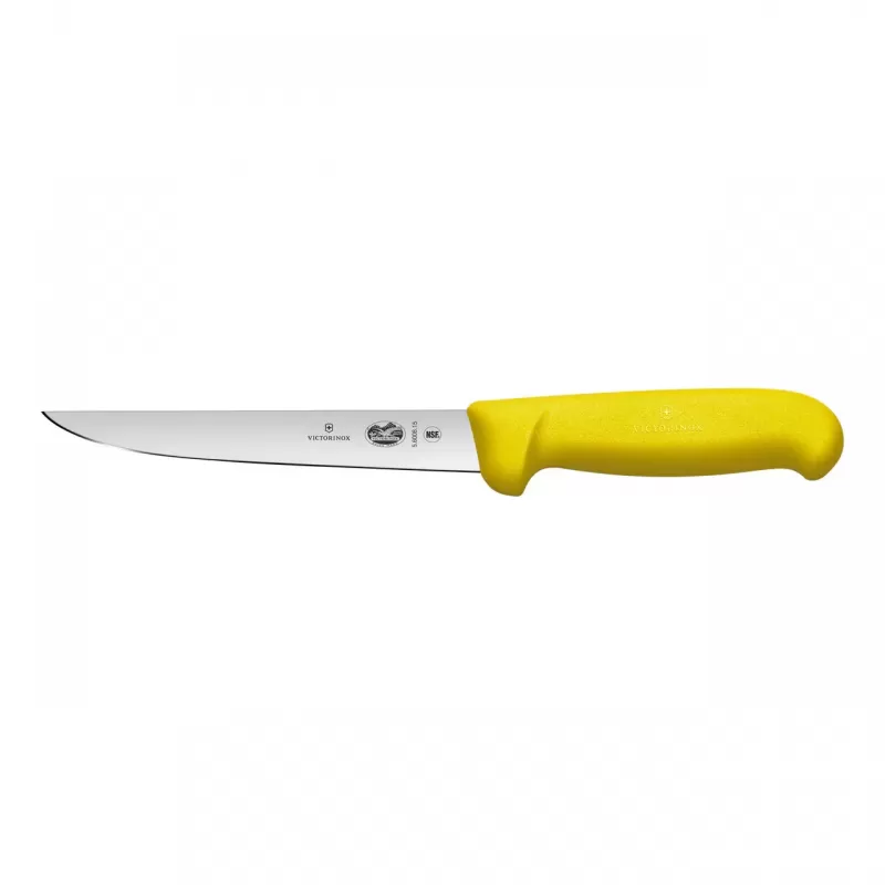 Victorinox Boning Knife Straight Wide Blade Fibrox 15cm | Yellow
