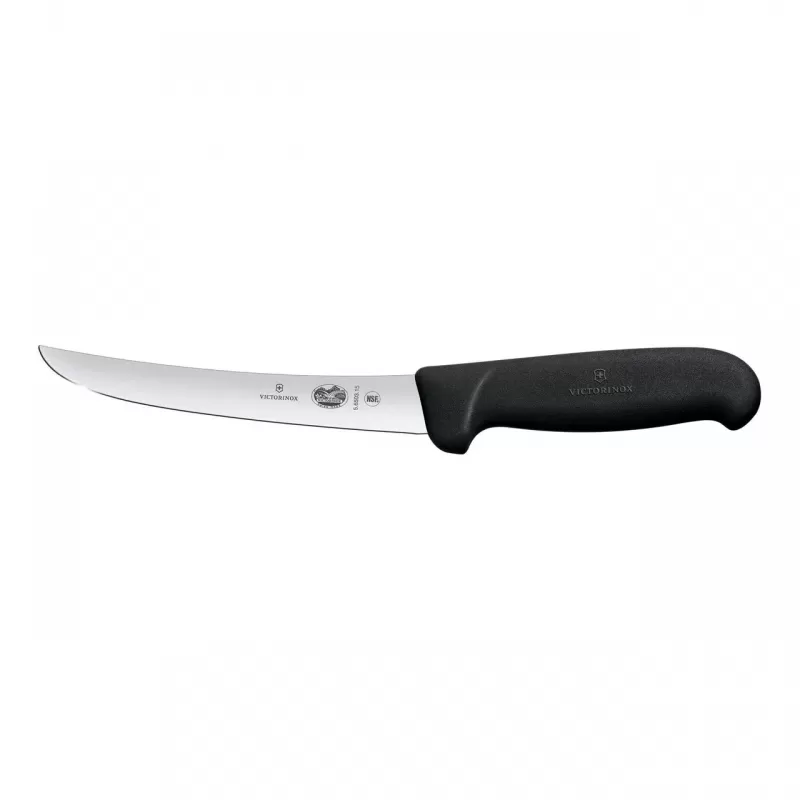 Victorinox Boning Knife Curved Wide Blade Fibrox 15cm | Black