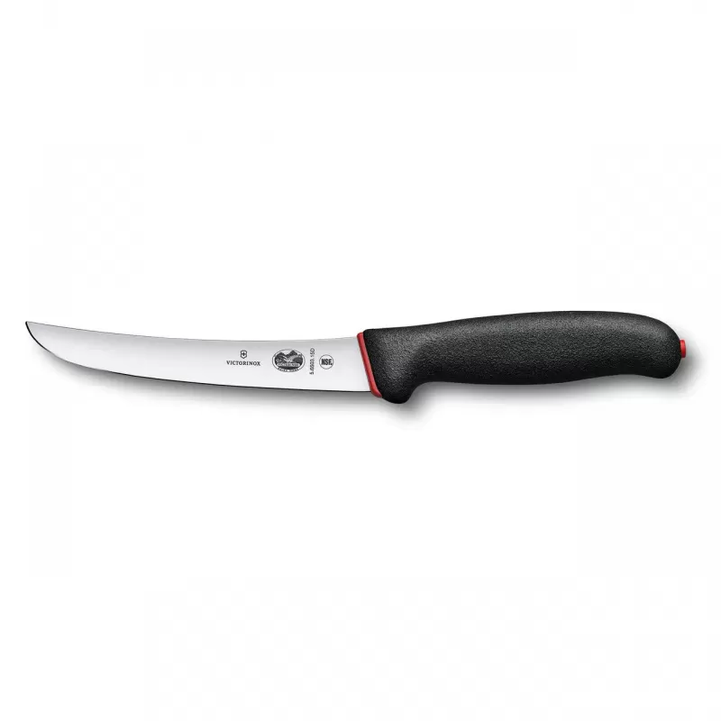 Victorinox Boning Knife Curved Wide Blade Dual Grip Fibrox 15cm | Black