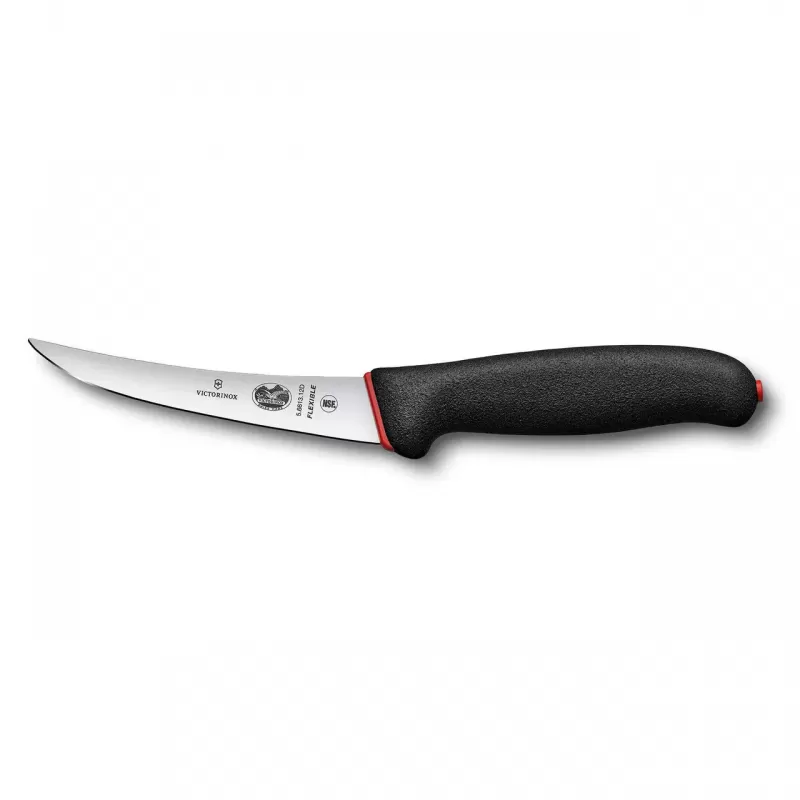 Victorinox Boning Knife Curved Flexible Narrow Blade Dual Grip Fibrox 12cm | Black