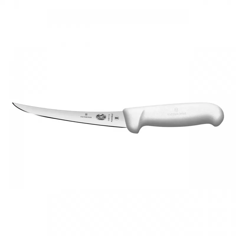 Victorinox Boning Knife Curved Flexible Narrow Blade Fibrox 15cm | White