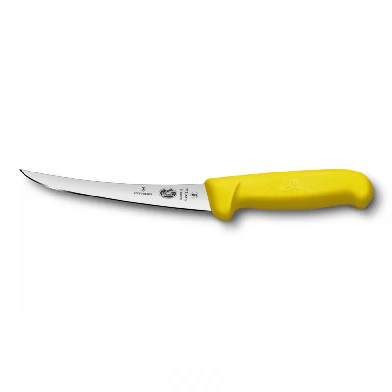 Victorinox Boning Knife Curved Flexible Narrow Blade Fibrox 15cm | Yellow