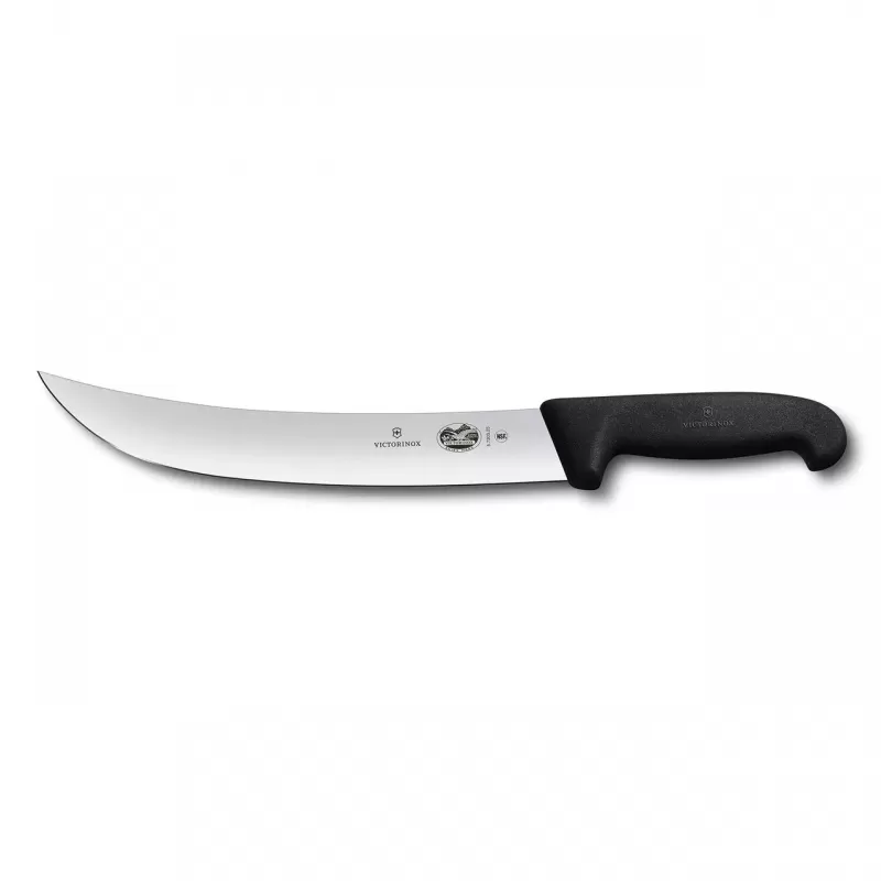 Victorinox Cimeter Knife Curved Wide Blade Fibrox 25cm | Black