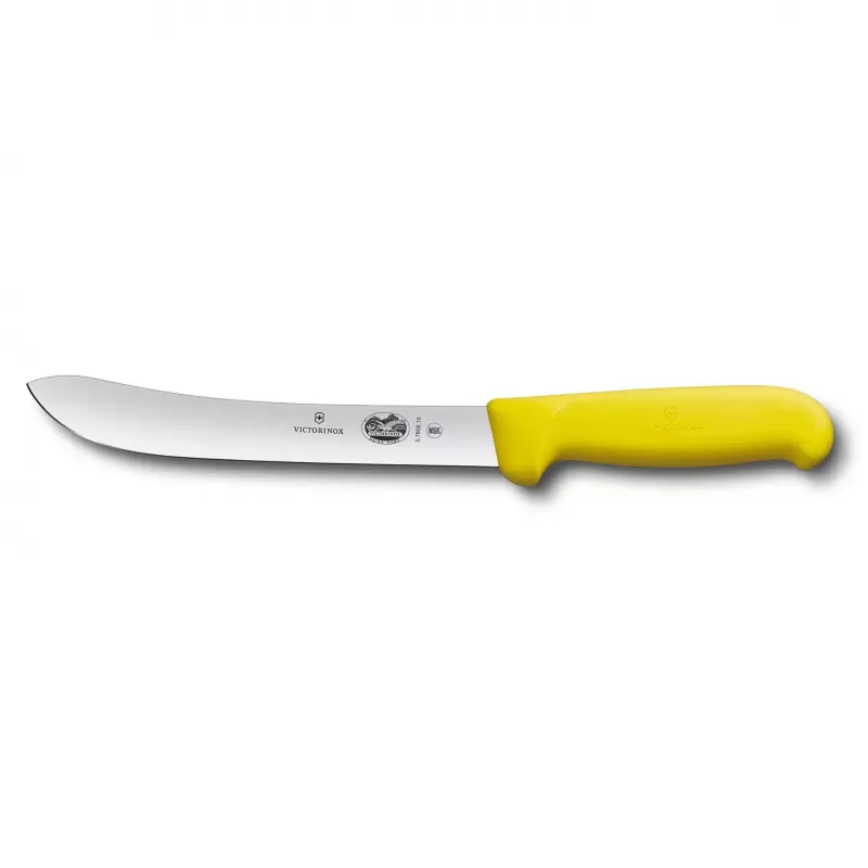 Victorinox Butcher Knife Heavy Stiff Blade Fibrox 18cm | Yellow