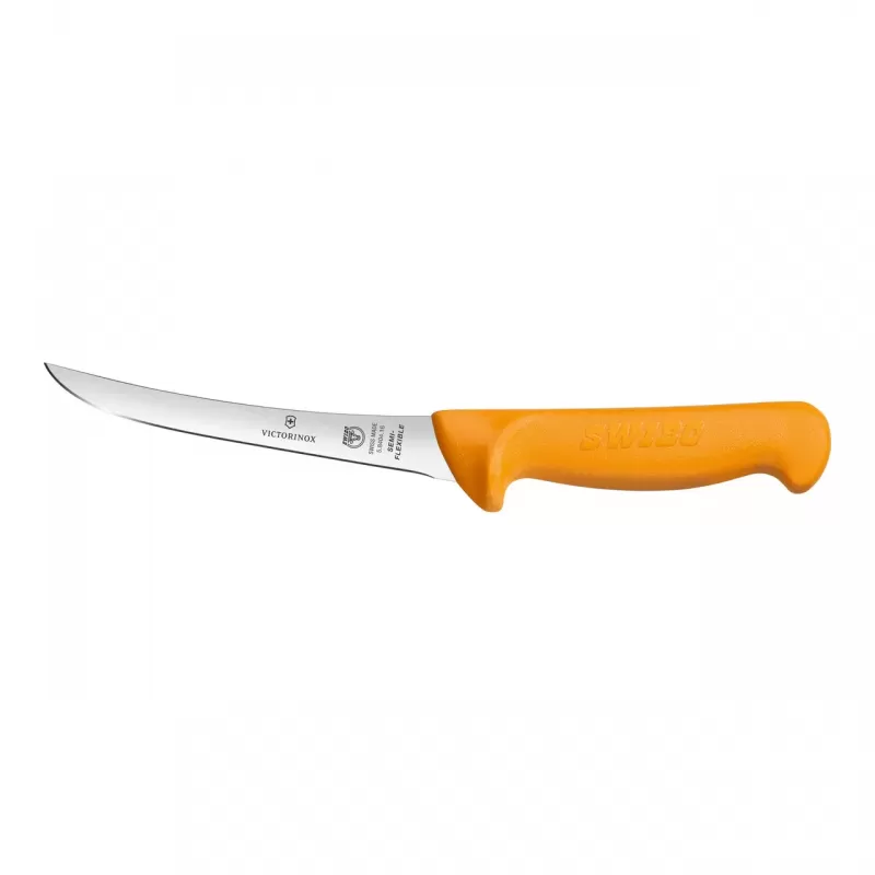 Victorinox Swibo Boning Knife Curved Semi-Flexible Narrow Blade 16cm | Yellow