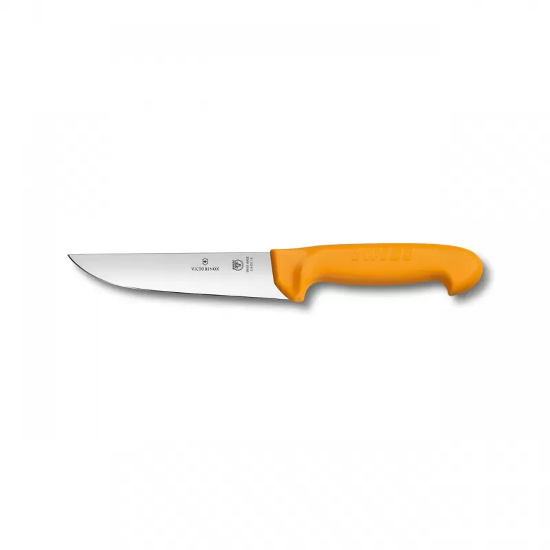 Victorinox Swibo Butcher Knife Straight Back Blade 16cm | Yellow
