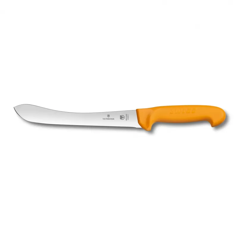 Victorinox Swibo Butcher Knife Wide Tip Blade 21cm | Yellow