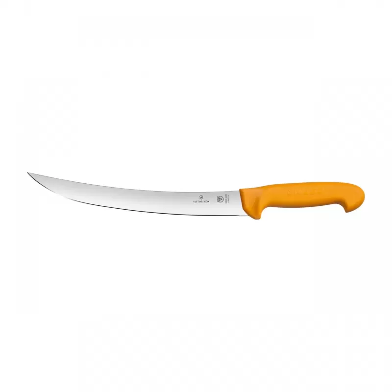 Victorinox Swibo Butcher Knife Curved Stiff Blade 22cm | Yellow
