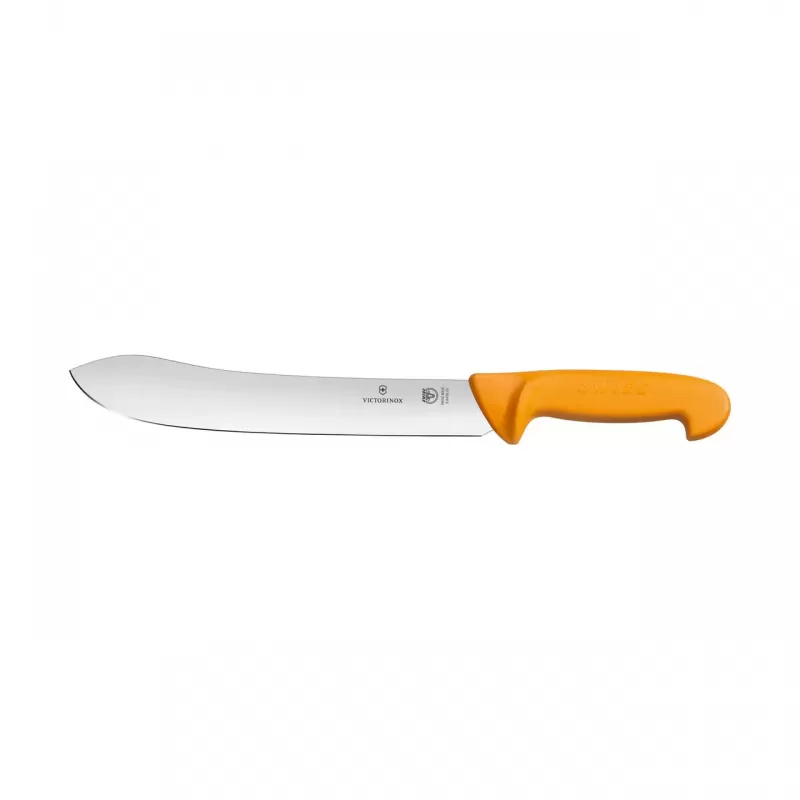 Victorinox Swibo Butcher Knife Wide Tip Stiff Blade 25cm | Yellow
