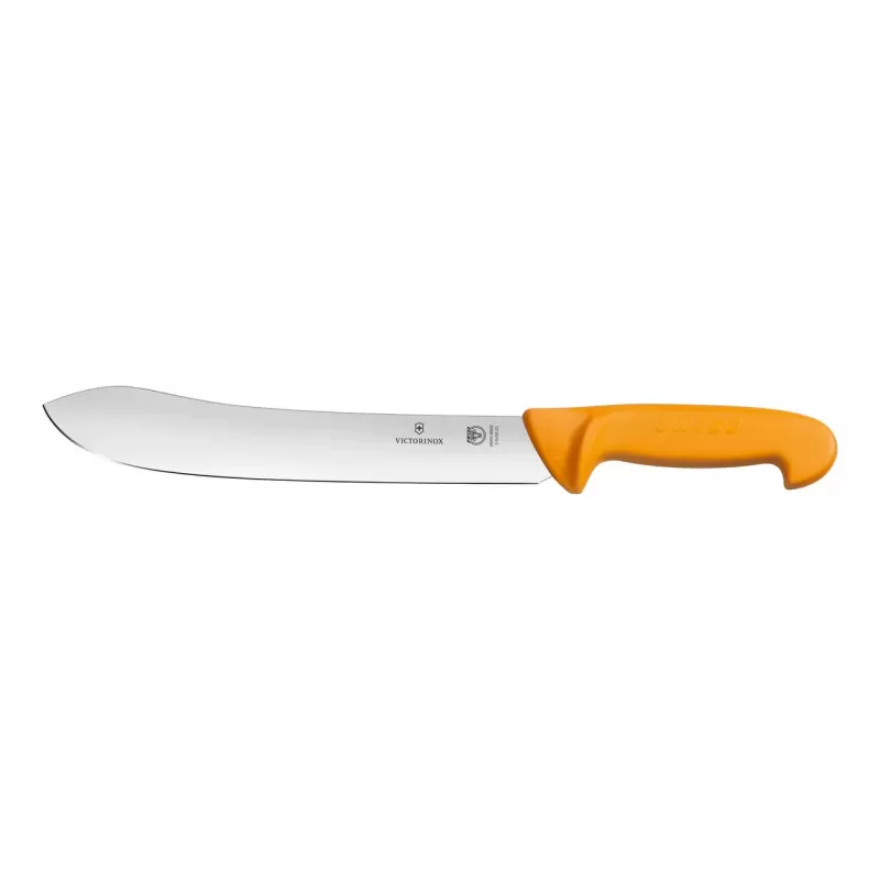 Victorinox Swibo Butcher Knife Wide Tip Stiff Blade 31cm | Yellow