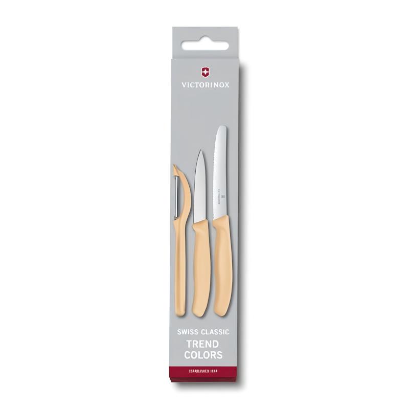 Victorinox Swiss Classic Paring Knife & Peeler Set Orange | 3 Piece