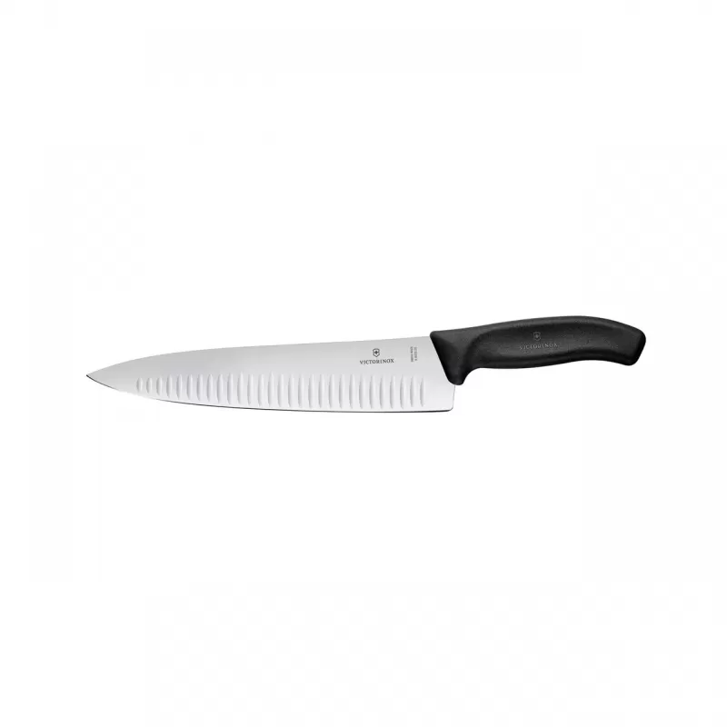 Victorinox Swiss Classic Carving Knife Fluted Edge Blade 25cm | Black