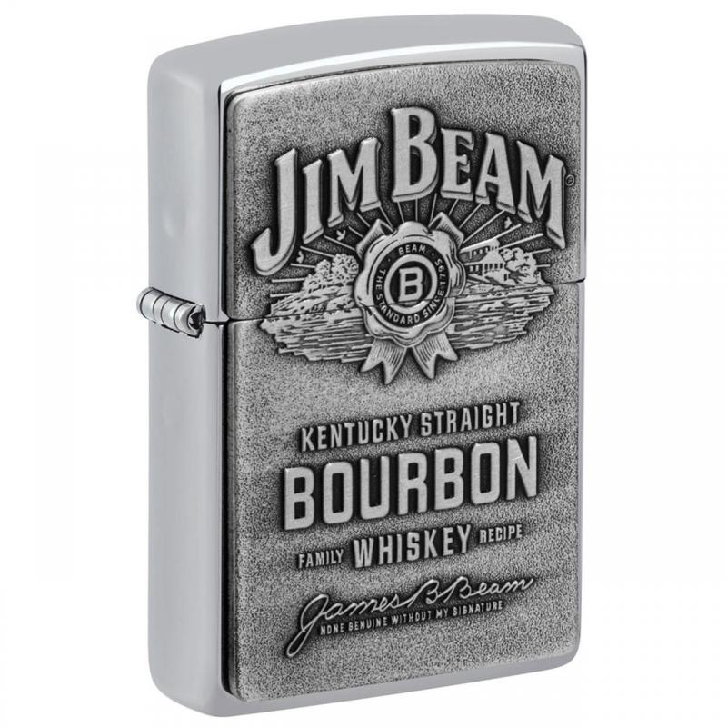 Zippo Jim Beam Full Label High Polish | Chrome