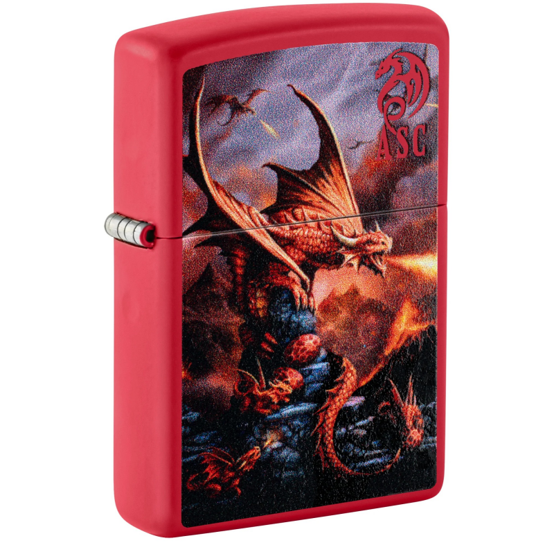 Zippo Anne Stokes Fire Dragon | Red Matte