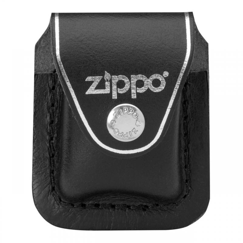 Zippo Black Leather Pouch with Clip