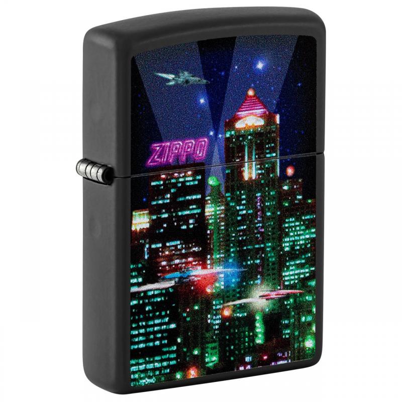 Zippo Cyber City | Black Matte