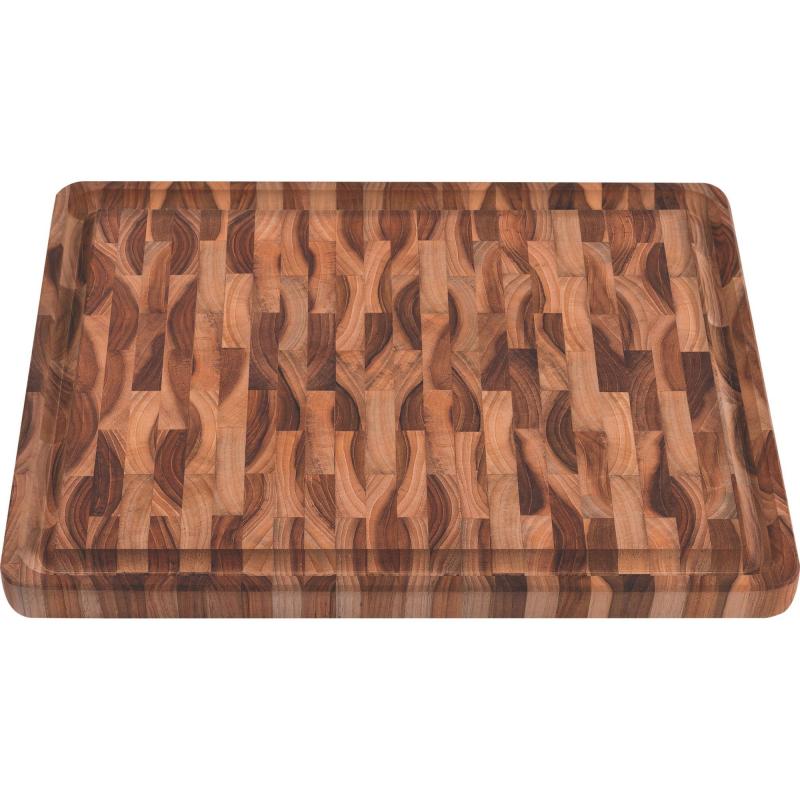 Tramontina Teak Wood Cube End Grain Barbecue Chopping Board | 45x34cm
