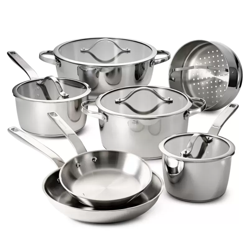 Tramontina Tempo Tri-Ply Base Stainless Steel Cookware Set | 7 Piece