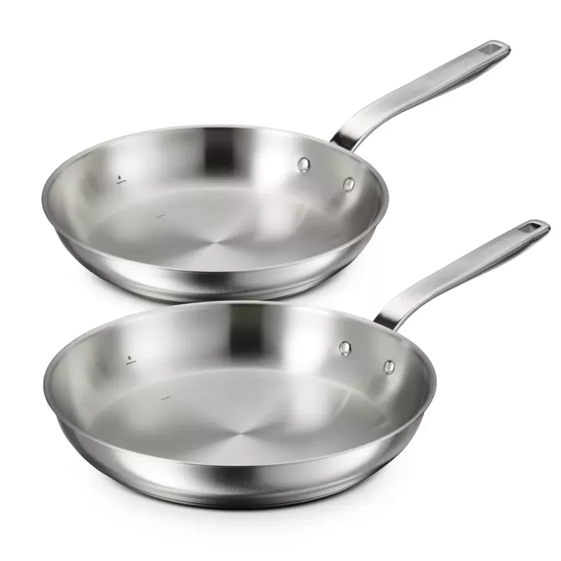 Tramontina Tempo Tri-Ply Base Stainless Steel Fry Pan | 25cm & 30cm