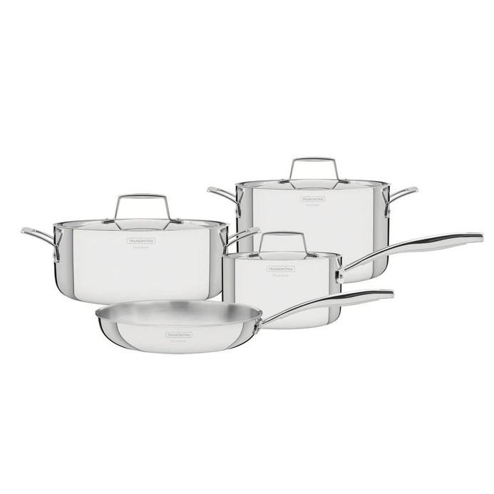Tramontina Grano Triply Clad Stainless Steel Cookware Set | 4 Piece