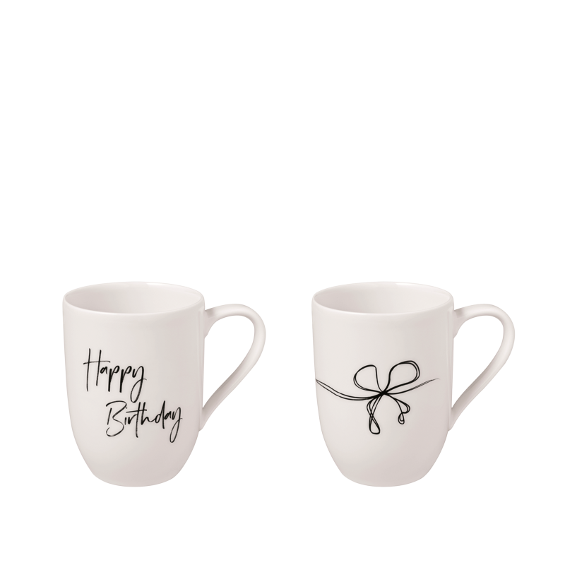 Villeroy and Boch Statement Mug 290ml 2 Piece | Happy Birthday