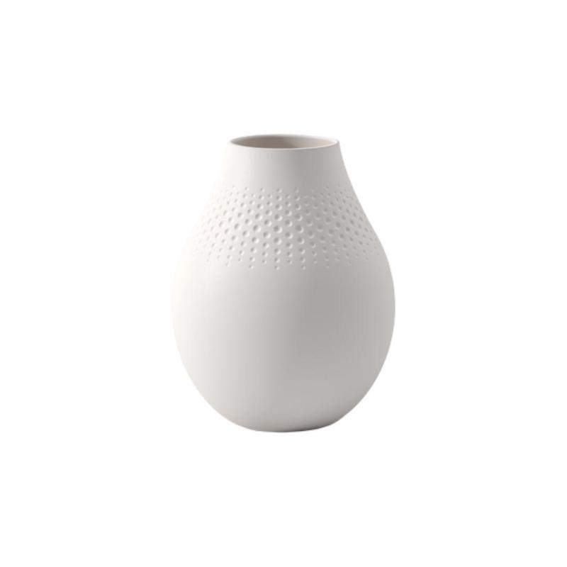 Villeroy and Boch Manufacture Collier Blanc Perle Vase | 15.9x20.4cm