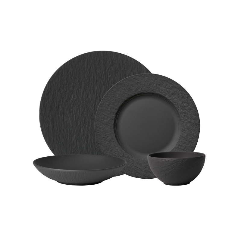 Villeroy and Boch Manufacture Rock Dinner Set | 8 Piece