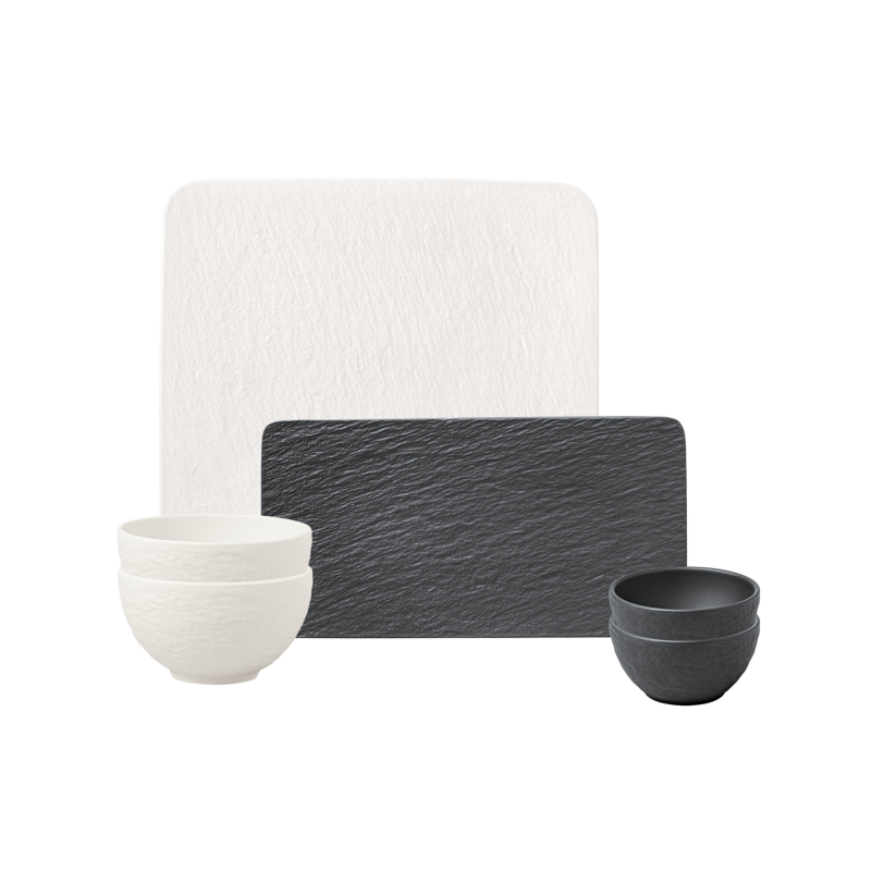 Villeroy and Boch Manufacture Rock Crockery Set | 6 Piece