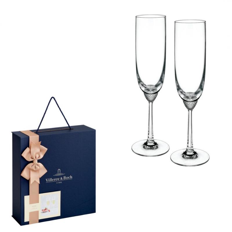 Villeroy and Boch Octavie Gift Set Sparkling Wine/Champagne Glass 120ml | 2 Piece