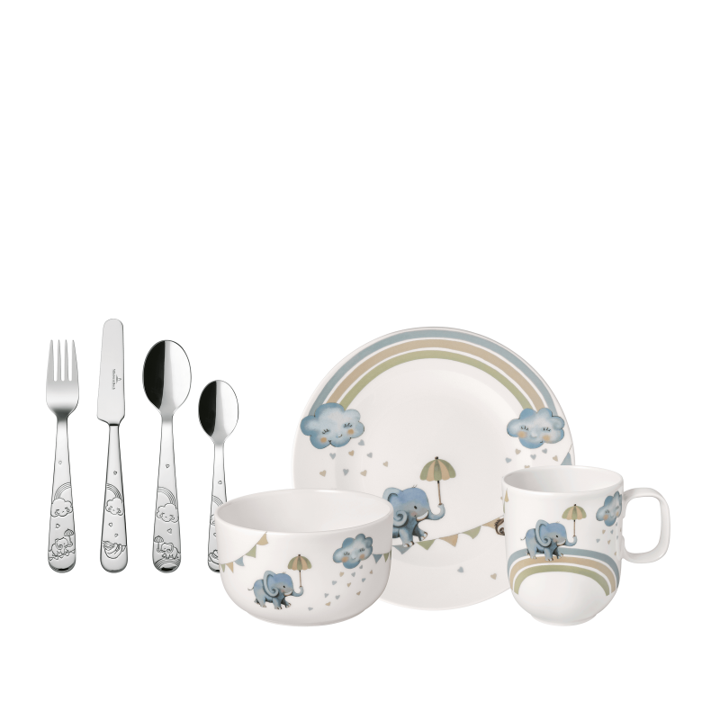 Villeroy and Boch Walk Like An Elephant Children Dinner Set | 7 Piece