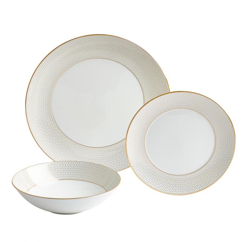 Wedgwood Gio Gold Dinner Set | 12 Piece