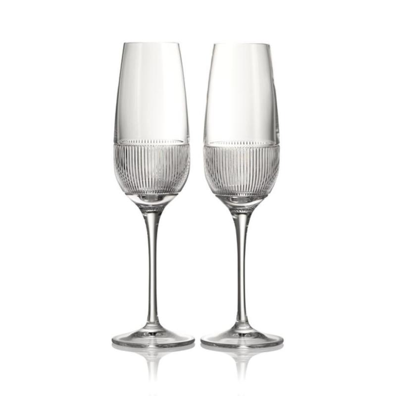 Wedgwood Helia Colonnade Flute Glass 335ml | 2 Piece