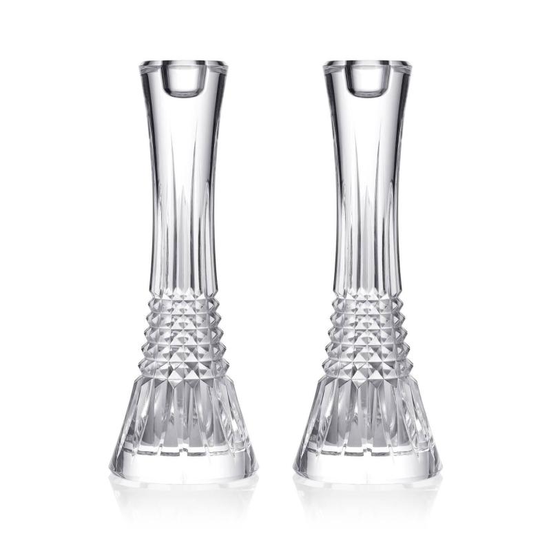 Waterford Lismore Diamond Candlestick 25cm | 2 Piece