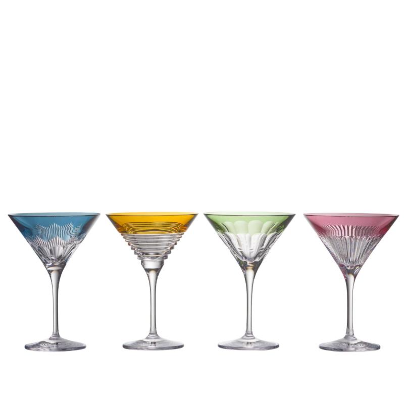 Waterford Mixology Martini Mixed 250ml Coloured | 4 Piece