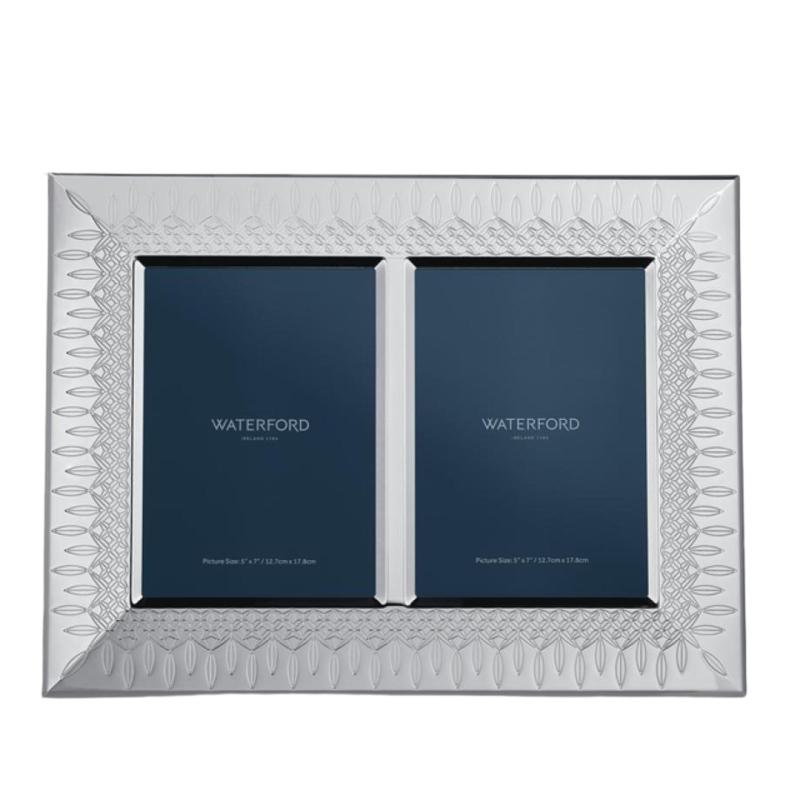Waterford Lismore Metal Double Photo Frame | 5x7" / 13x18cm