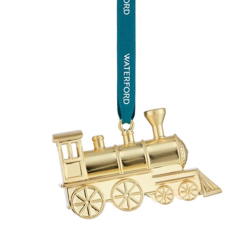 Waterford Golden Metal Ornament | Steam Train