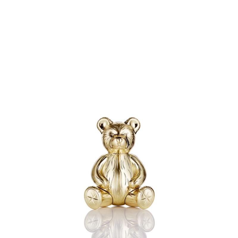 Waterford Golden Metal Ornament | Sitting Teddy