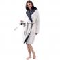 Bambury M/L Reversible Sherpa Hooded Robe | Navy/White
