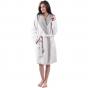 Bambury M/L Reversible Sherpa Hooded Robe | Silver/White