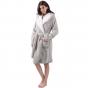 Bambury M/L Reversible Sherpa Hooded Robe | Silver/White