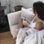 Bambury Ripple Faux Fur Cushion Filled 50x50cm | Stone