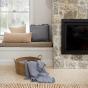 Bambury Sennet Square Cushion 50x50cm | Ivory